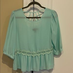 Light blue blouse